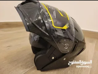  5 خوذة دراجة نارية (كاربون فايبر تصنيف DOT A)