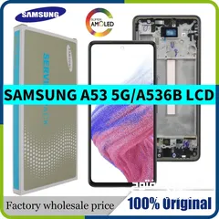 1 شاشه سامسونج A53 مع فريم Samsung LCD A53 original