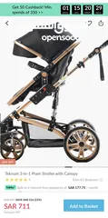  3 Teknum 3 in 1 pram stroller with canopy