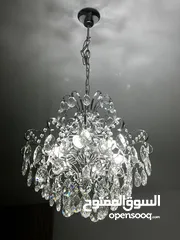  6 Glass chandeliers - 2 pieces