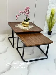  3 متوفرة ب 4 الوان مميزة  المقاسات: الكبيرة 70 * 70 سم الصغيرة 60*60 سم بكج طاولتين مربع