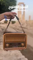  5 راديو الزمن الجميل انتيكا أكبر حجم   ومكبر صوت طاقة شمسية وبور بانك يدعم بلوتوث وفلاشة ومميوري كارت