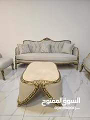  24 طقم كنب دمياطي  خشب زان قماش سليفا تحريف يدوي اعلى جودة من المصنع لبيتك