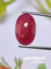  6 خاتم ياقوت أحمر أفريقي طبيعي بدون معالجة  natural untreated african ruby stone