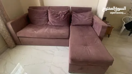  2 L shaped sofa cum bed