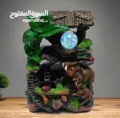  10 نافورة ديكور بمجرى ماء وشلال مضيء أضف لمسة من الهدوء والجمال الطبيعي لبيتك أو مكتبك مع هذا التصميم .