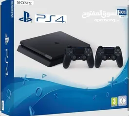  1 بلاستيشن و لعبتين ماين كرافت و pes2020 و مقود للبيع