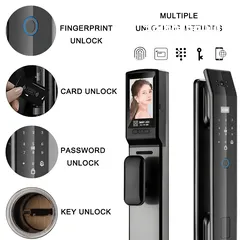  5 Smart door lock with built in camera and screen - Z14 - قفل باب ذكي سمارت - عدد لا محدود من المفايح