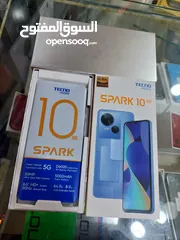  5 مستعمل ايام Spark 10 5G رام 8 جيجا 64 أغراضة والكرتونه الأصلية متوفر توصيل