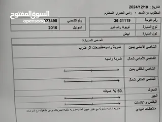  21 تويوتا رافور 2016هايبرد فل بفتحه 4P4