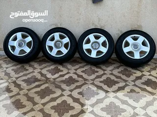  1 Audi Rims+tires In perfect condition/ جنطات اودي للبيع مع كوشوك
