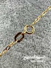  5 قلادة ذهب بكهرمان كلنغرادي نسائية -Women's 18k gold necklace with natural, untreated Clingard amber