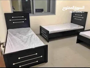  11 NEW SINGLE WOOD BED WITH MATTRESS 90/ 190 CM