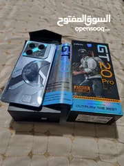  2 مستعمل ايام GT 20 pro 5G رام 24 جيجا 256 أغراضة والكرتونه شغال كفالة الشركة الأصلية متوفر توصيل