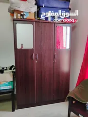  1 queen size Bed, 3-door cabinet and TV table for sale near al-amerat lulu hyper market