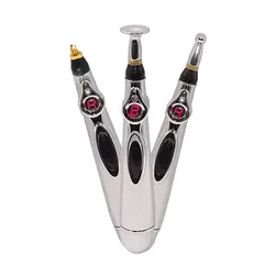  8 جهاز قلم المساج كهرباء ثلاث رؤوس 9 درجات يعمل بالنبضات الكهربائية مساج الاعصاب و العضلات