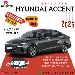  1 BRAND NEW HYUNDAI ACCENT 2025 MODEL/AVAILABLE/SPECIAL PRICE