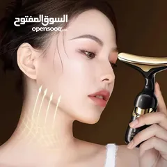  4 جهاز مساج الوجه الأيوني 3×1 – تنظيف عميق + شد البشرة + امتصاص مثالي للسيروم – تقنية احترافية