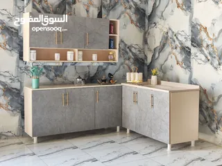  6 كاونترات mdf مترونص مع سنك مرمر قياس مترو20