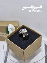  19 خواتم فضة 925 مع احجار كريمه مميزة
