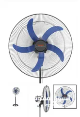  4 مروحة ماركة TEFAL AIR PRO POWER بحالة الوكالة  60 واط 3 سرعات 5 شفرات لون اسود وازرق