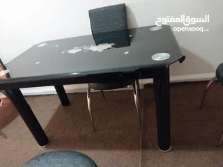  2 طاولة سفرة زجاج سيكوريت