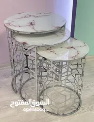  2 طاولات ستالنس ستيل مميزه ذات تصميم خلاب