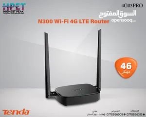  1 4G03 PRO Tenda راوتر N300 Wi-Fi 4G LTE