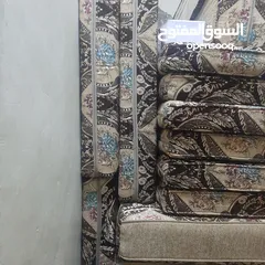  4 جلسه عربيه لصالون او غرفه ضيوف خمسه بأربعه لون بني ملوكي