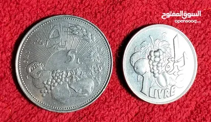  1 نوادر لبنان عملة