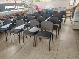  2 كرسي محاضرات اوفال منجد ذراع متحرك للمراكز الثقافية والقرآنية