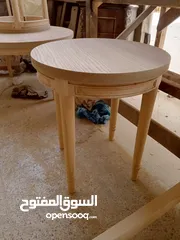  6 طاولات خشب زان