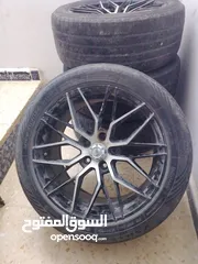  2 جنطات 17 مع كاشوك للبيع بسعر  130 دينار