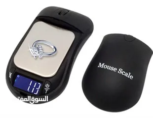  6 ميزان الكتروني رقمي محمول احترافي جداً على شكل ماوس مع شاشة LCD مع خاصية التشغيل و الإيقاف