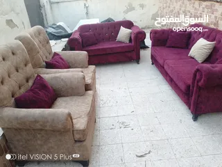  6 طقم كنب 7 مقاعد للبيع المستعجل
