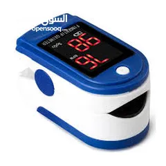  13 جهاز فحص نسبه الاكسجين بالدم على الاصبع + معدل ضربات دقات القلب oximeter