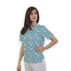  6 Printed scrub top very good quality garnteed after washing for long time available 24 designs