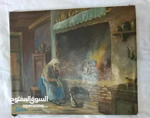  3 Antique oil painting