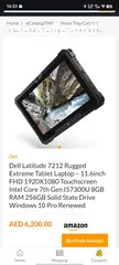  1 water and shockproof dell latitude rugged 7212 extreme tablet