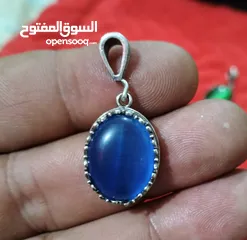  4 تعليقات فضه بحجر طبيعي