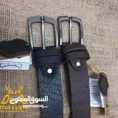  5 حزامات جلد طبيعي  صناعة مصرية  اصلي مكفول . ومتوفر صناعة تركية جميع القياسات متوفرة داخل معرضنا بوسط