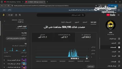 1 حساب يوت يوب للبيع