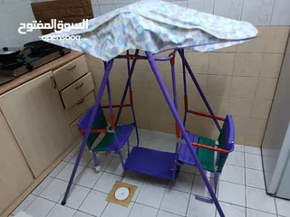  7 Kids foldable swing with 2 Seats and Baby cot with Mattress available for sale each 150