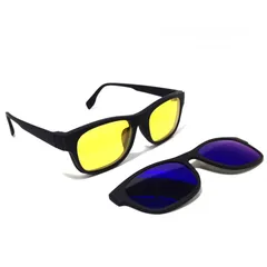  12 نظارات 1x3 ماجيك فيجن ليلي و نهاري و شفاف تصميم رياضي نظاره نظارة المغناطيس