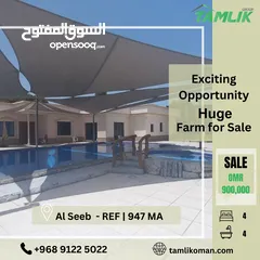  1 Exciting Opportunity: Huge Farm for Sale in Al Seeb REF 947MA