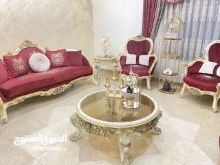  8 طقم كنب حفر زان دمياطي مصري وقماش تركي