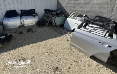  6 اطقم ابواب سيارات كورية +ودبات خلفية +وطبونات خلفية كاملة مع الجسور مع حساس شركة