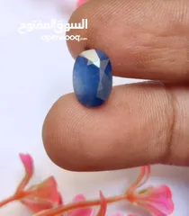  1 حجر ياقوت أزرق مدغشقري غير معالج مع شهادة المختبر natural medagascar blue sapphire stone