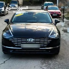  6 هيونداي سوناتا 2022 لون اسود ملوكي فحص كامل جمرك حديث ممتازه بدون حوادث هايبرد
