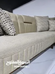  3 كورنر فاخر خشب خارجي زان 5 سم داخلي سويد اسفنج دانلوب قماش ايفا ووتر بروف